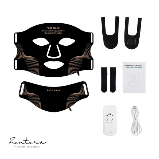 LumiDerm™ – 7-Kleuren LED Gezichts- & Nekmasker (Draadloos)