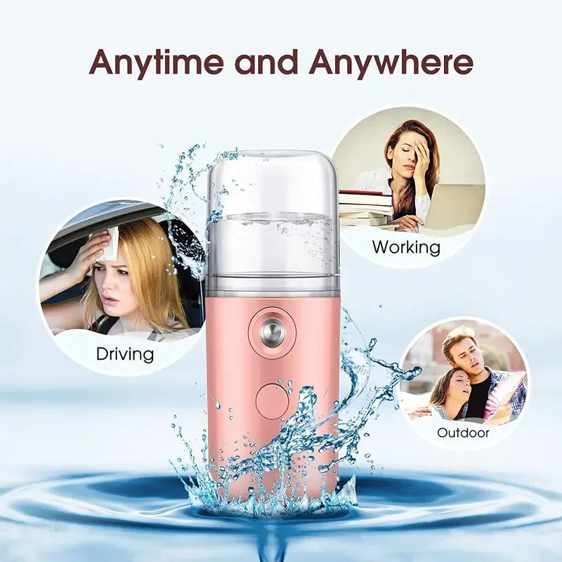 HydraMist™ – Draagbare Nano Gezichtssproeier (30ml) Directe hydratatie, waar je ook bent