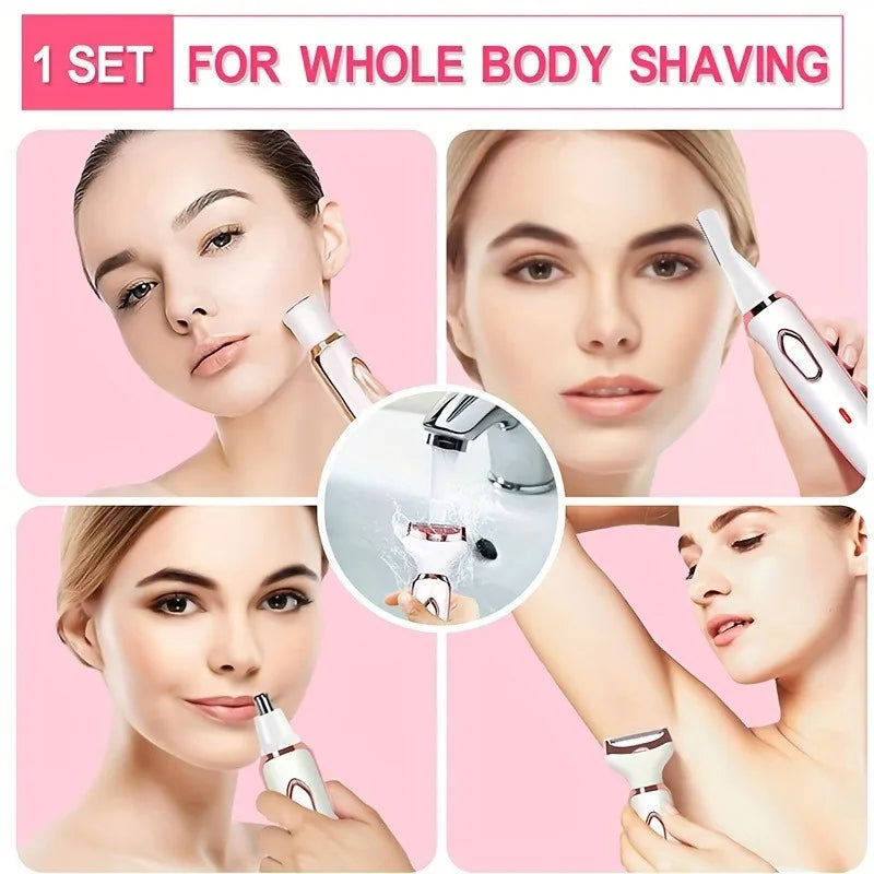 SilkaFlex™ – 4-in-1 Oplaadbare Ladyshaver & Epilator Set