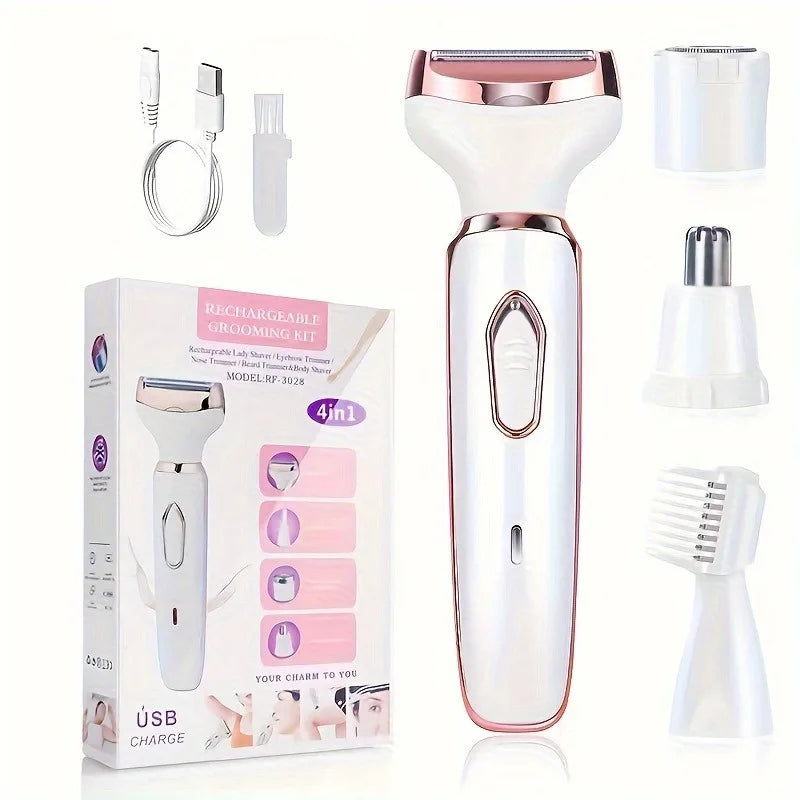 SilkaFlex™ – 4-in-1 Oplaadbare Ladyshaver & Epilator Set