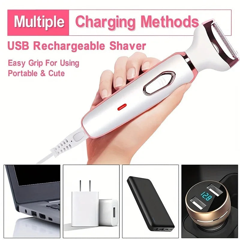 SilkaFlex™ – 4-in-1 Oplaadbare Ladyshaver & Epilator Set