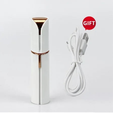 Veloura™ – Pijnloze Gezichtshaarscheerder in Lipstickdesign (USB Oplaadbaar)