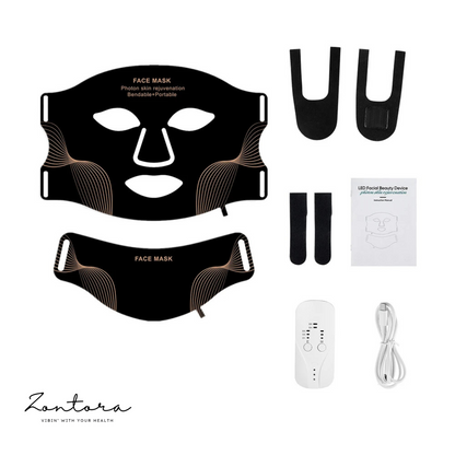 LumiDerm™ – 7-Kleuren LED Gezichts- & Nekmasker (Draadloos)