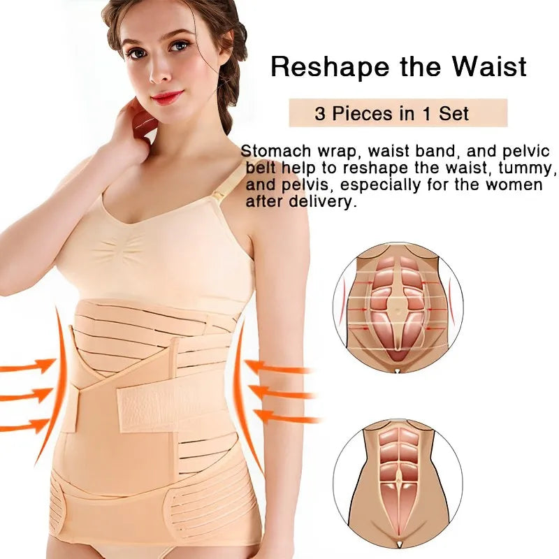 RevivaForm™ – 3-in-1 Postpartum Herstelbandage Set