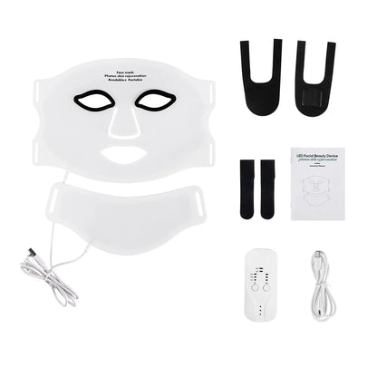 LumiDerm™ – 7-Kleuren LED Gezichts- & Nekmasker (Draadloos)