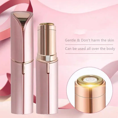Veloura™ – Pijnloze Gezichtshaarscheerder in Lipstickdesign (USB Oplaadbaar)