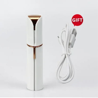 Veloura™ – Pijnloze Gezichtshaarscheerder in Lipstickdesign (USB Oplaadbaar)
